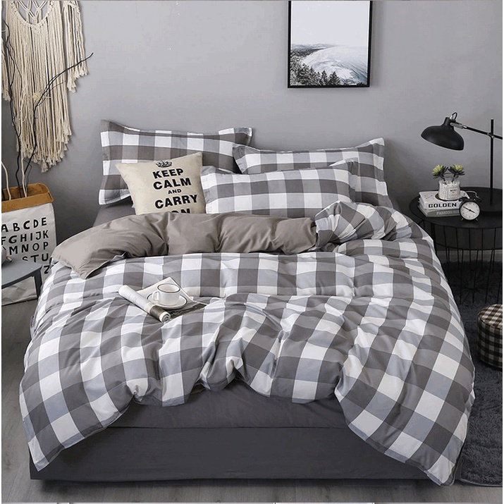 Sprei Anti Geser Katun Premium Kualitas No 1 Shopee EMILY KOTAK GAYA KOREA Ukuran 120 160 180x200