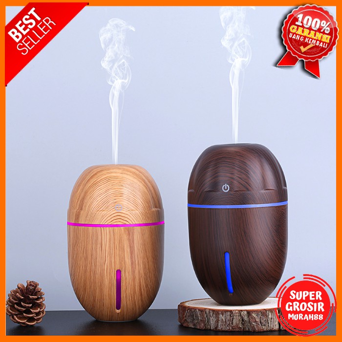 Humidifier Ultrasonic Aroma Essential Oil Diffuser Wood Design 300ml