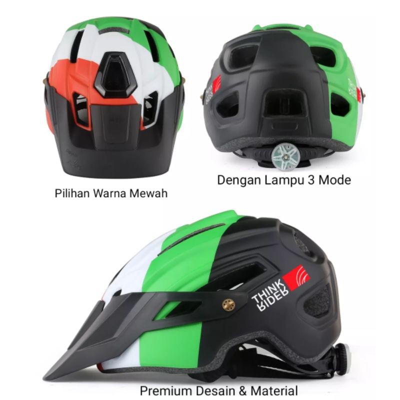 Helm Sepeda MTB Premium ThinkRider Model Lixada
