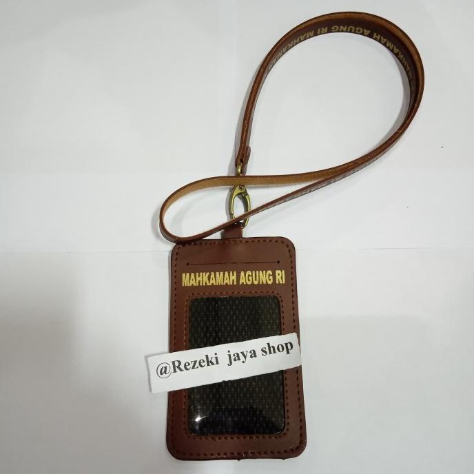 

Id Card Name Tag Tali Kulit Coklat+Sablon Logo Mahkamah Agung Ri Bagus Terlaris