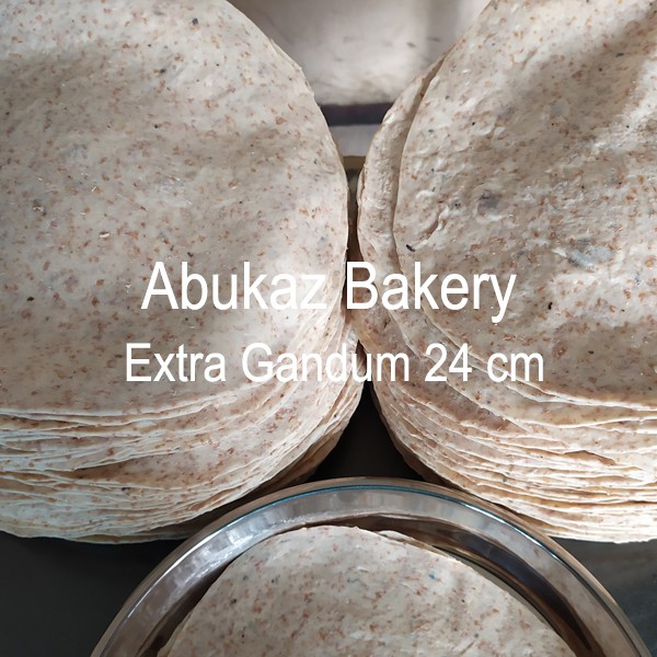 

Ay00! Tortila Extra Kulit Gandum 24 cm Abukaz Roti Tortilla Kebab Naan Prata Wrap