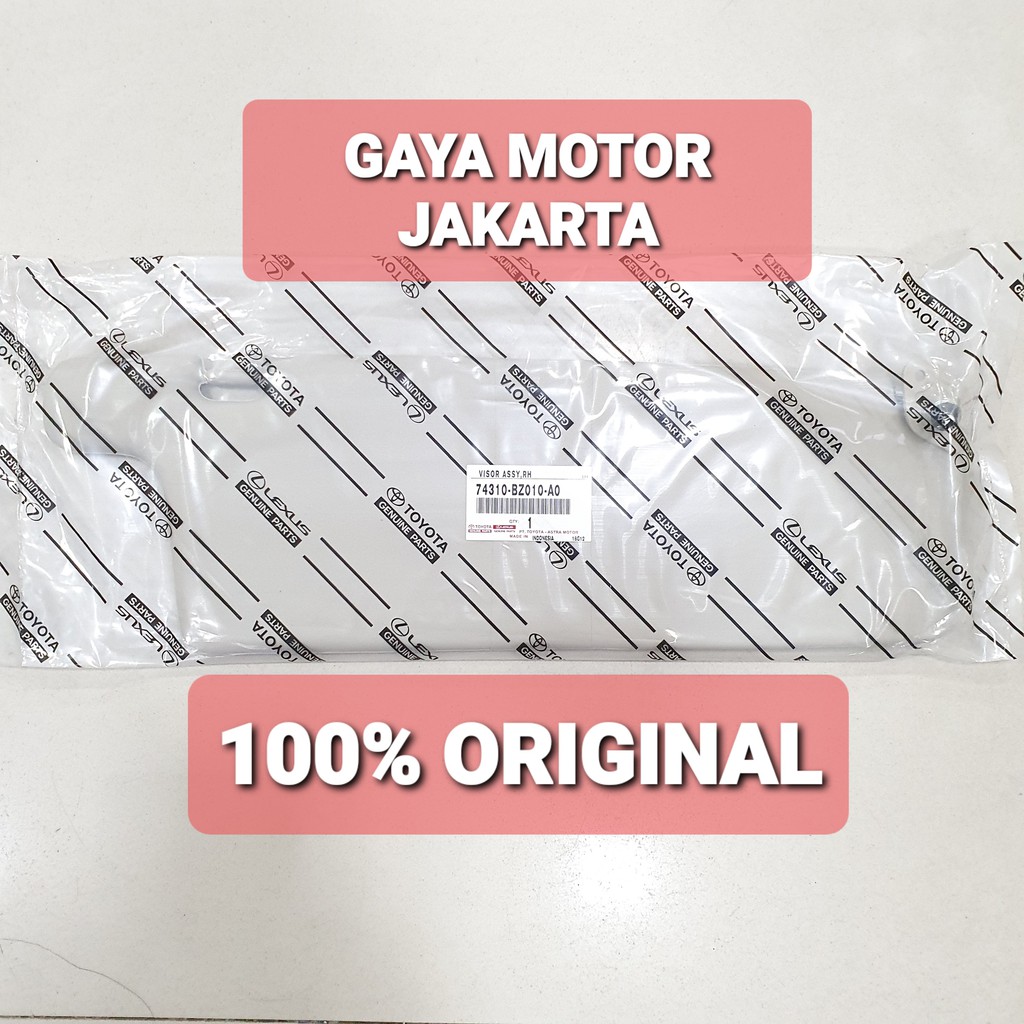 Sun Visor-Tahanan Cahaya Toyota Avanza-Xenia 2006-2011 Krem Kanan-RH 74310-BZ010-A0