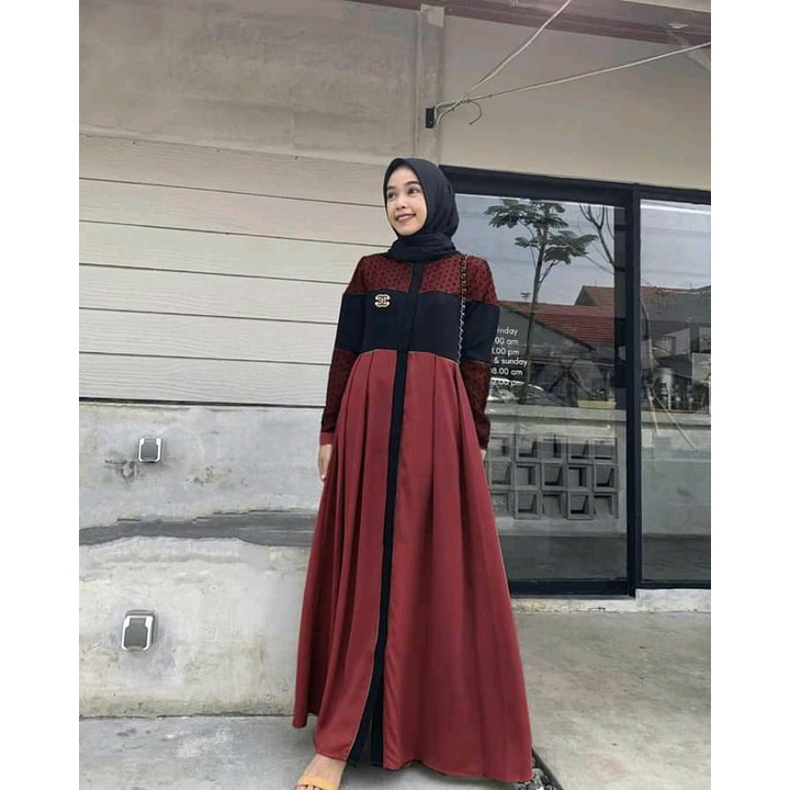 murah gamis turkey-jubah turkey- busana muslim - abaya remaja terbaru-abaya arab kekinian-abaya turki terbaru-motif full renda(br134)best seller