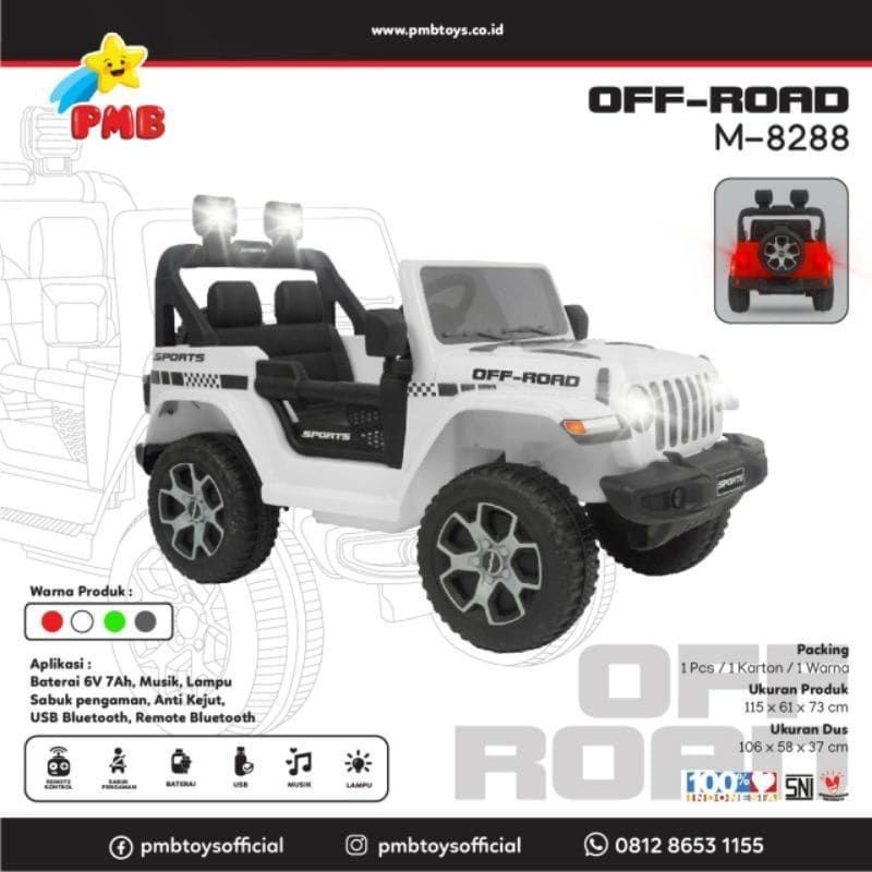 MOBIL AKI PMB Off Road M-8288/mainan mobil aki