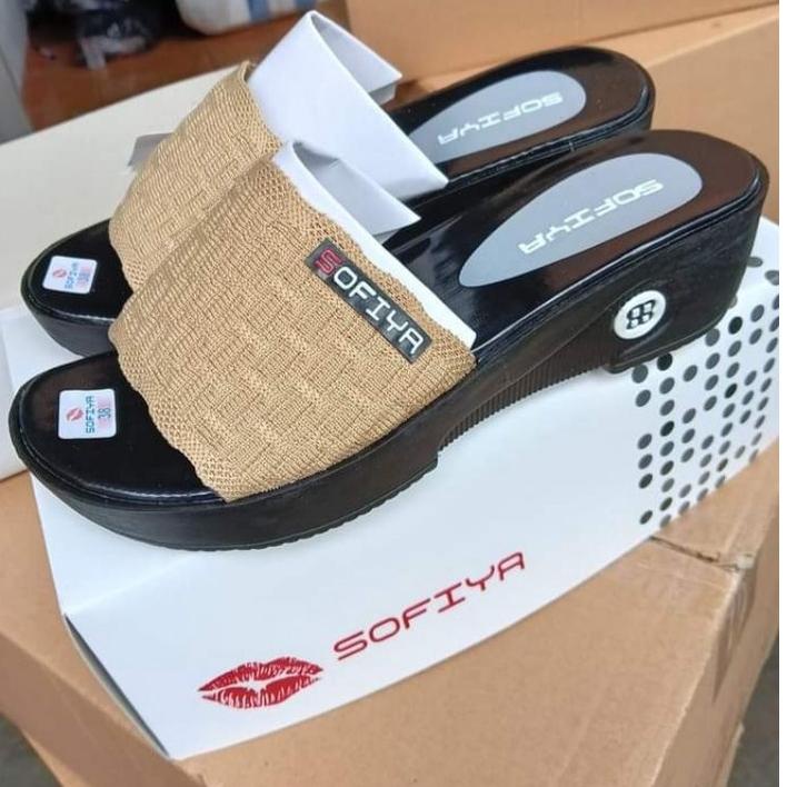Paling Dicari.. Sandal Wedges Rajut Sofiya Terbaru/Sandal Wanita Rajut Import  Sofiya Terlaris