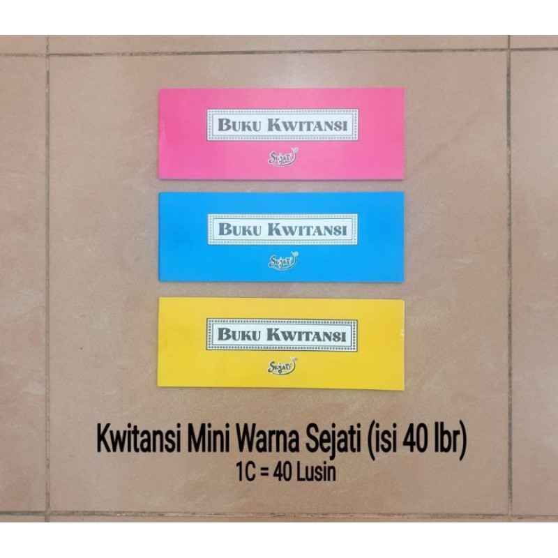 

Buku Kwitansi Mini / Kuitansi Kecil merek Sejati