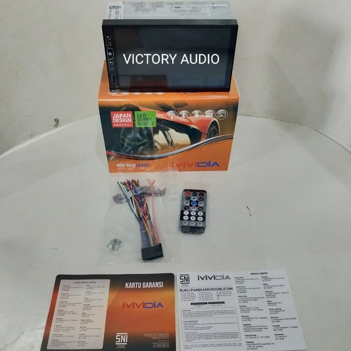 HEAD UNIT DOUBLE DIN DECKLESS 7" MVIDIA MDV-6630LA DSC MP5 MIRRORLINK Berkualitas