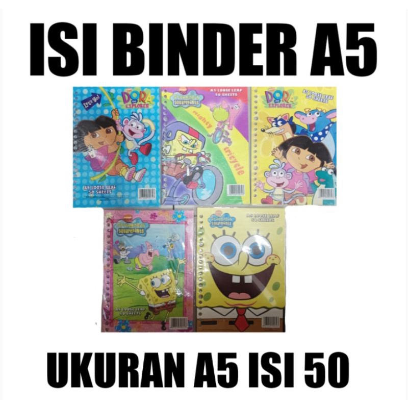

Loose Leaf Isi Binder Karakter A5 isi 50 lembar