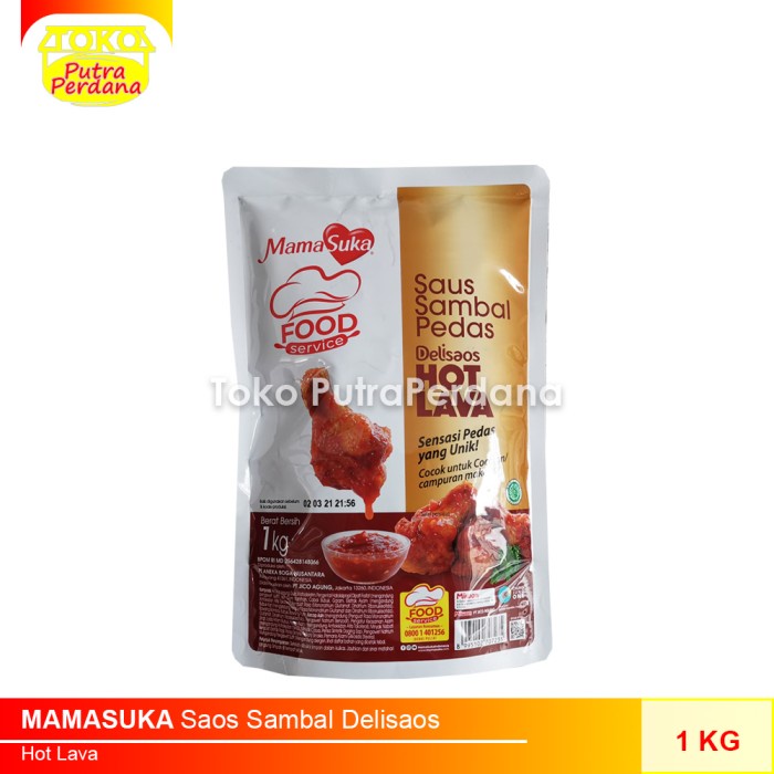 

Fe01Ggg Saos Sambal Delisaos Hot Lava Mamasuka 1Kg - Hot Lava F30E1F11