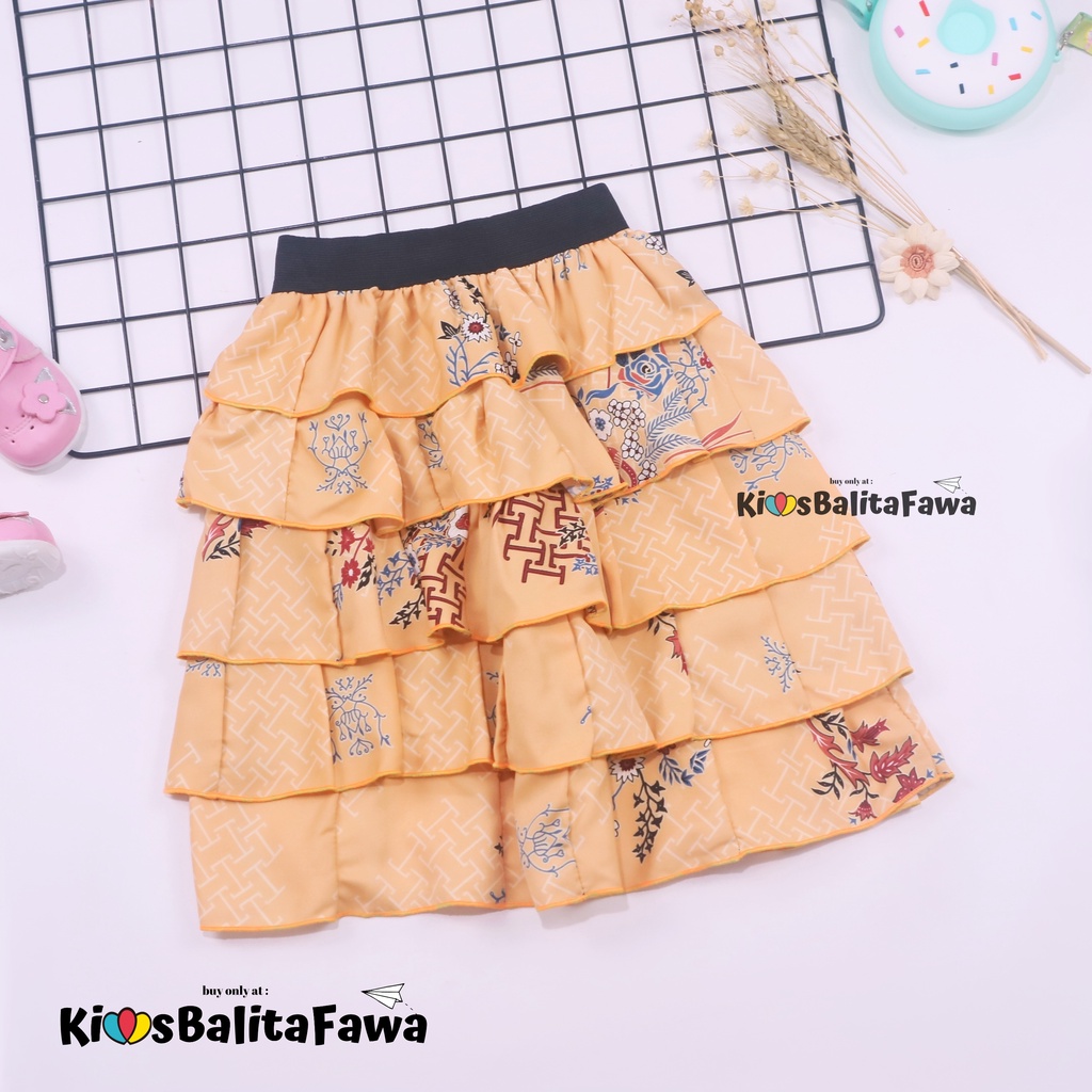 Rok Tumpuk Uk. 7-9 th / Rok Anak Cewek Skirt Perempuan Pesta Harian Murah Motif