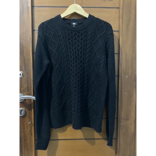 preloved rajut kepang uniqlo