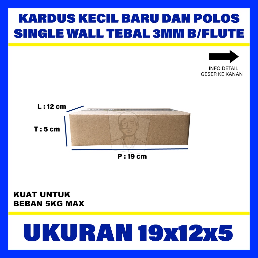 

Kardus Polos Box Karton Packing Murah UK 19 x 12 x 5