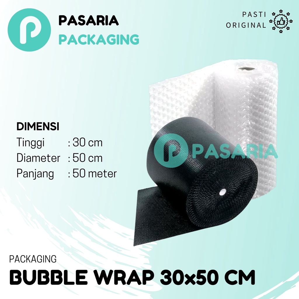 

Bubble Wrap 30x50cm BubbleWrap Potong Ukuran 30 cm x 50 cm Bening/Hitam 50meter