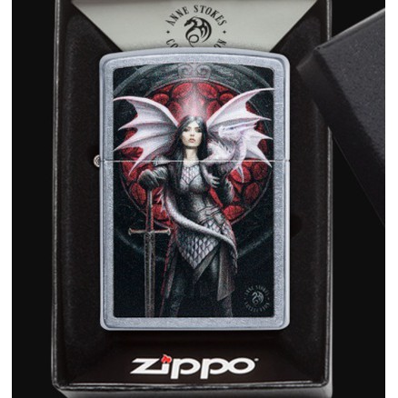 Zippo Original USA 49096 Anne Stokes Dragon Warrior - Stok Lengkap