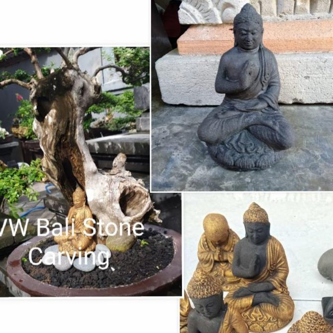 :=:=:=:=] Patung Budha kecil 15cm, pajangan / aquascape / miniatur bonsai