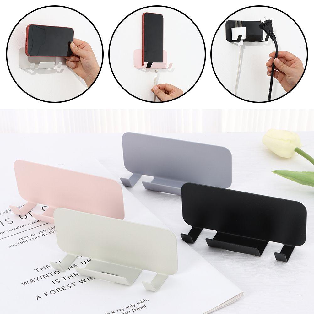 Solighter Dinding Pemegang Aksesoris Rumah Tangga Ponsel Bracket Phone Cradle Fixed Support Klip Holder Stand