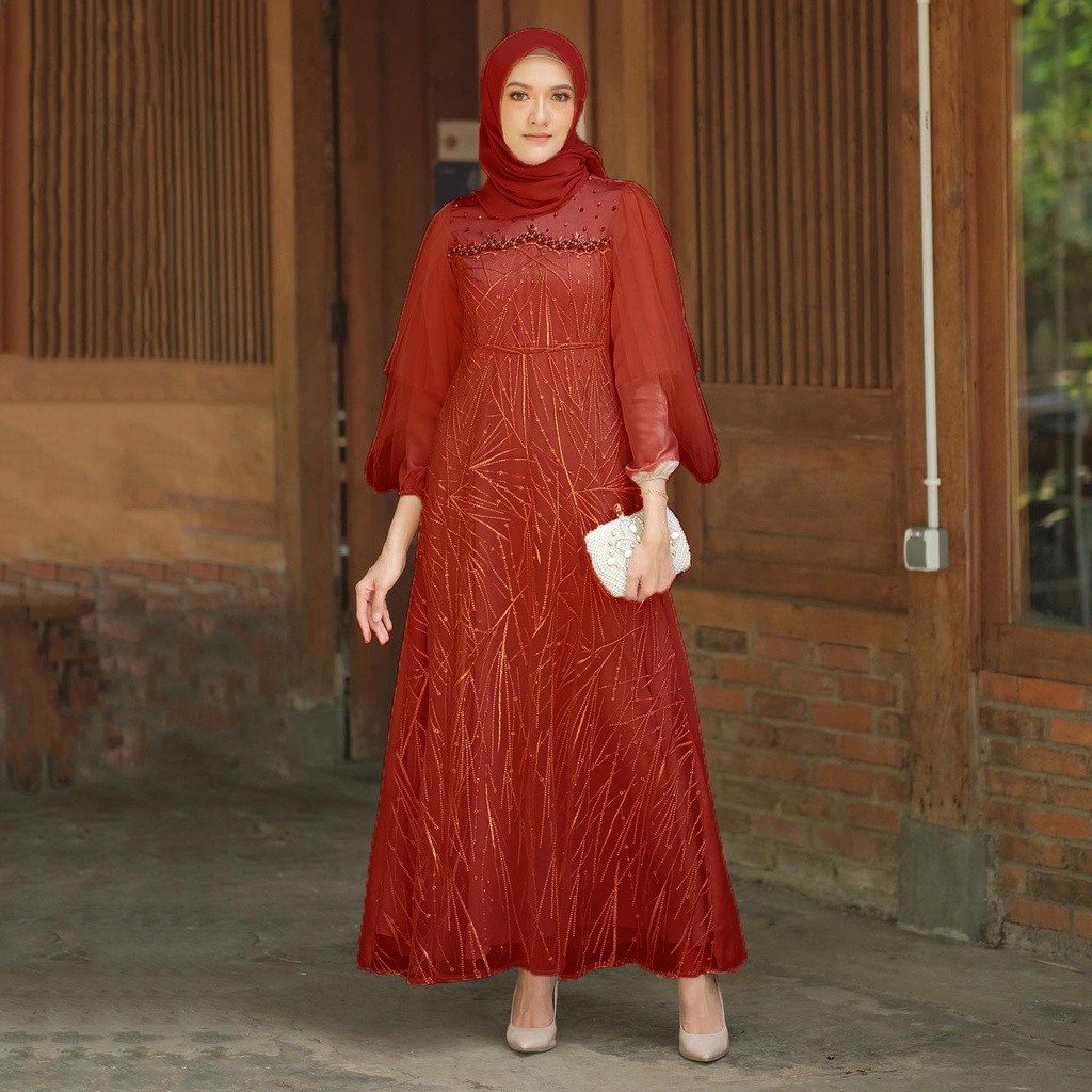 READY JUMBO DAN ALLSIZE | BISA COD MAXI DRESS GAMIS BROKAT LUNA DRESS BRUKAT TULLE KEKINIAN OUTFIT PESTA SERAGAM BRIDESMAID GAMIS BROKAT TILLE DRESS KONDANGAN GAMIS LEBARAN