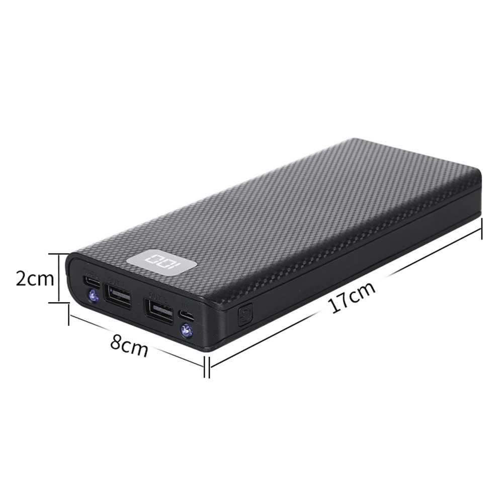 Kebidumei DIY Power Bank Case USB Type C 8 x 18650 2 Port - C18