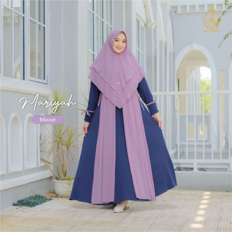 (READY BY CHAT)GAMIS MARIYAH BY AS MOSLEM/GAMIS LEBARAN MURAH/GAMIS MAUVE/GAMIS BRANDED PREMIUM