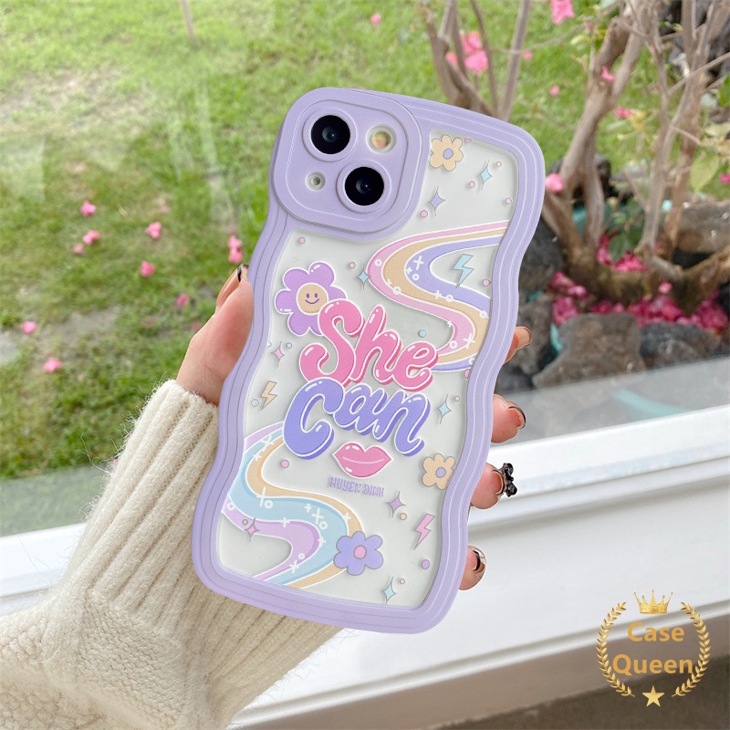 Soft Case TPU Motif Huruf Inggris Warna Pelangi Untuk iPhone 11 6 6s XR 12 13 11 Pro MAX 7 8 Plus 14 Plus 14 Pro MAX X XS MAX SE 2020