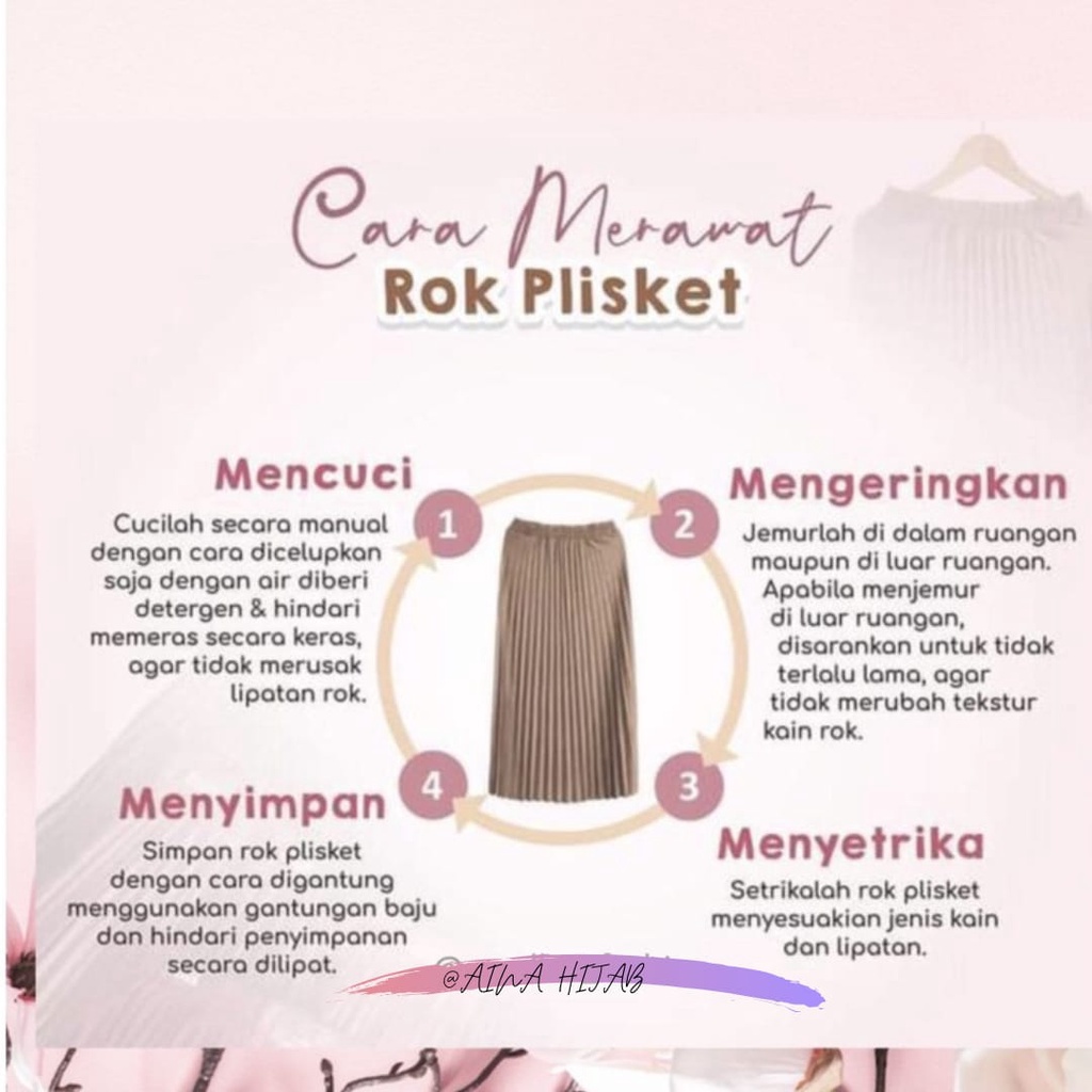 Rok Plisket Premium Panjang Terbaru Bahan Hyget Dewasa