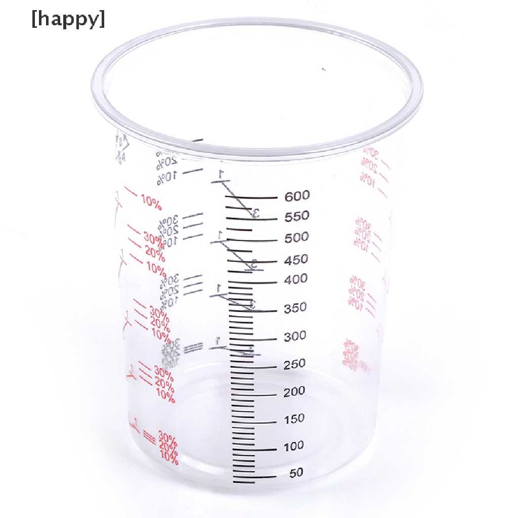 10pcs Botol Plastik 600ml Untuk Mencampur Cat