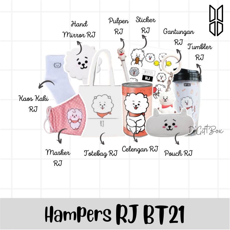 Jual Hampers RJ BT21/GIFT BOX RJ BT21/GIFT BOX ULTAH/HAMPERS ARMY/GIFT ...