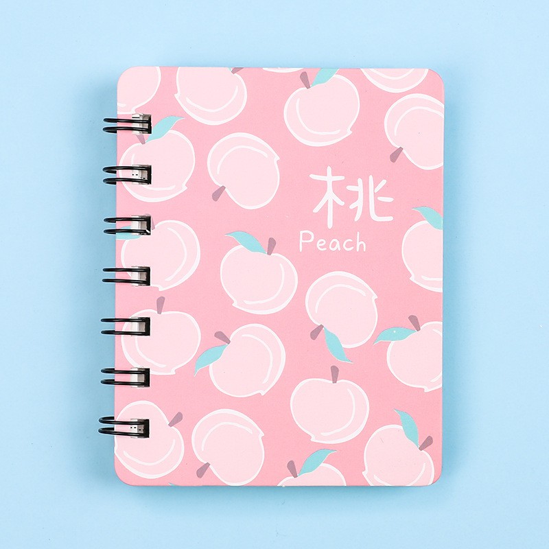 [DZ] ST232 - Note Book Spiral Buku Tulis Catatan Kecil Karakter Lucu-Peach