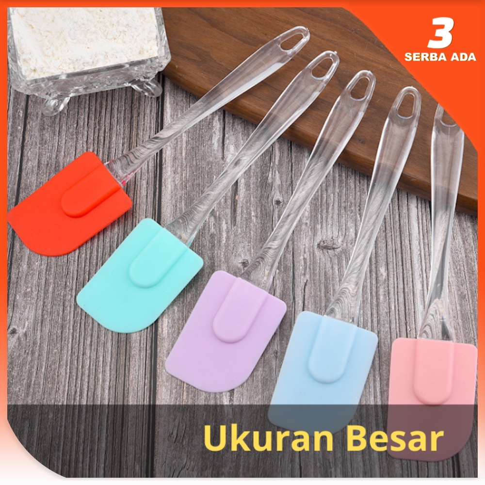 3 Pcs Spatula Silicon Tahan panas Ukuran Besar / Spatula Silikon Tahan Panas / Spatula Masak / Spatu