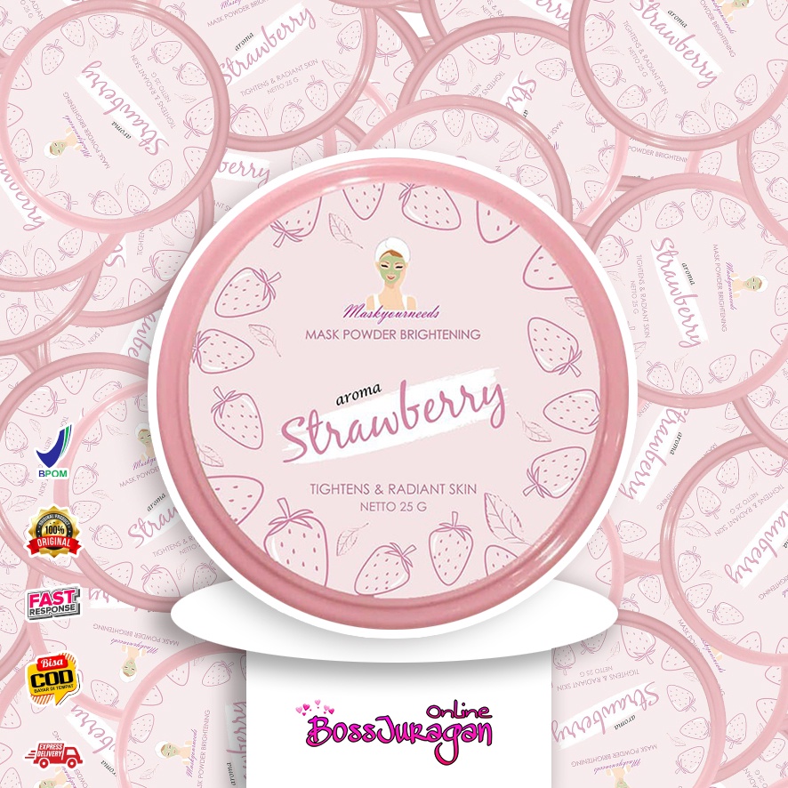 (BOSS) MASKER Maskyourneeds STRAWBERRY BPOM 25G