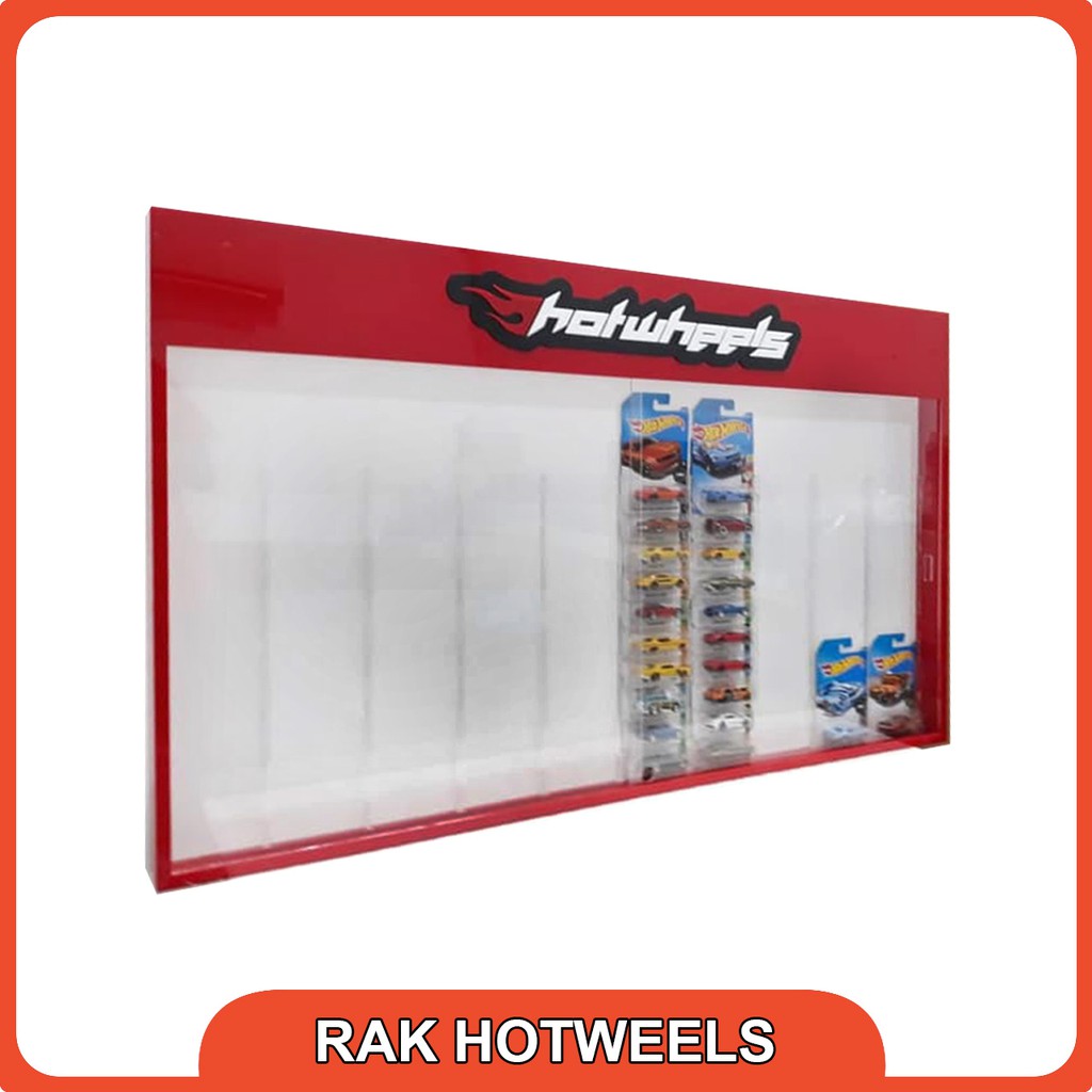 Rak Hotwheels Blister Premium Akrilik Isi 100 - Car Culture Header Box Logo