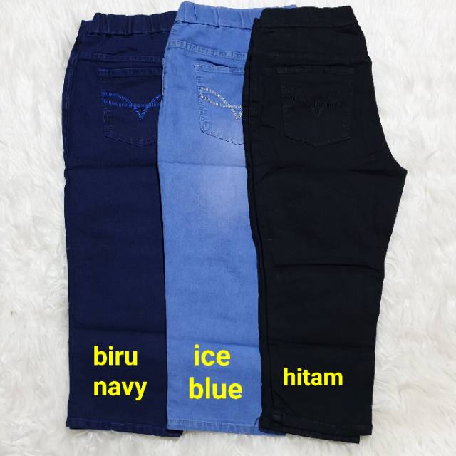 Jegging 7/8 Untuk Wanita Dewasa . Jeans Legging Pinggang  Full Karet Murah . Rifas 7/8 Murah