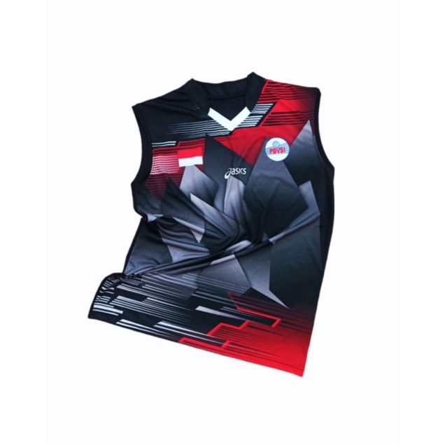 kaos volly singlet single print