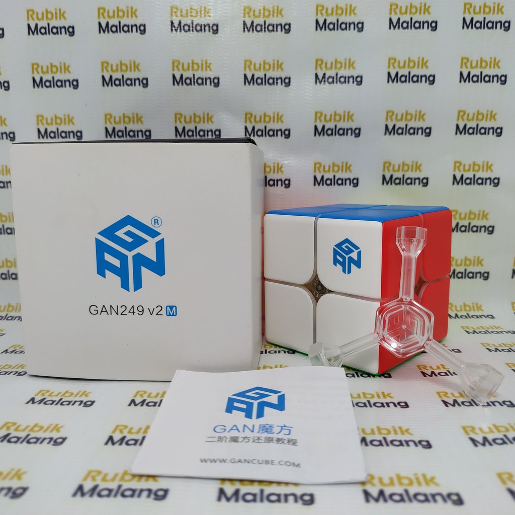 RUBIK MURAH 2x2 GAN 249 V2M MAGNETIC STICKERLESS RUBIK ORIGINAL SPEED CUBE