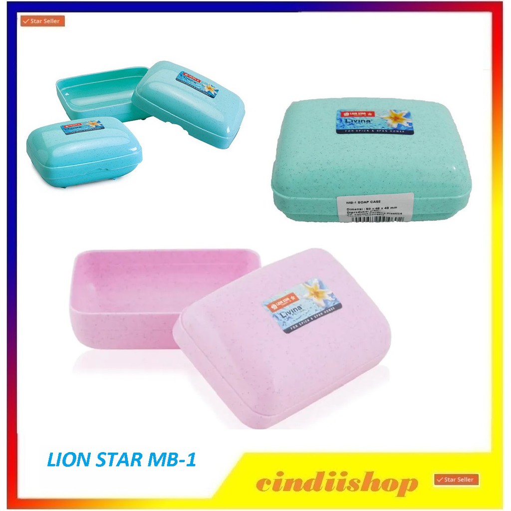 KOTAK Tempat wadah sabun batang soap case travel LION STAR MB 1