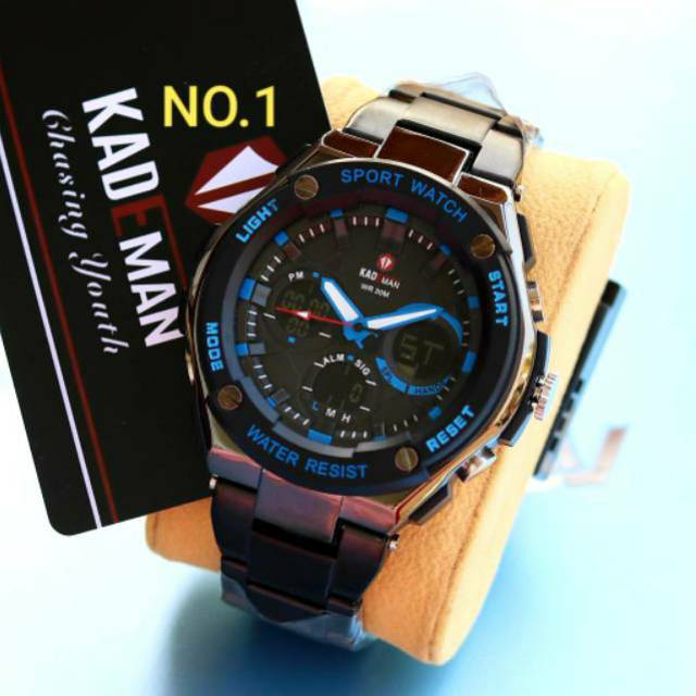 JAM TANGAN PRIA KADEMAN KDM5004 DUAL TIME ORIGINAL
