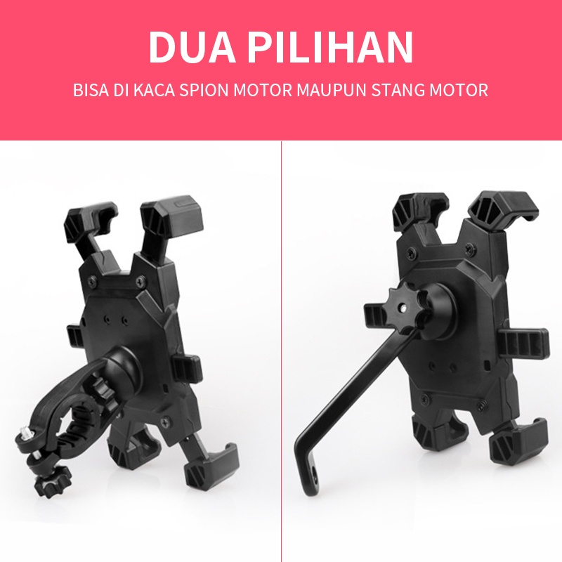 Holder Spion Motor  senderan dudukan hape alat penyangga hp