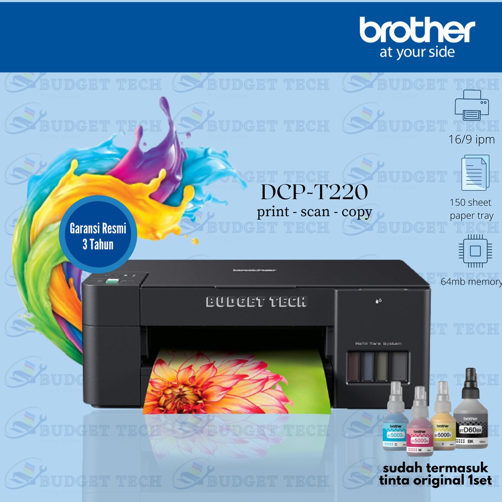 Printer Brother T220 NEW DCP T220 Ink Tank Printer - All in One NEW GARANSI RESMI