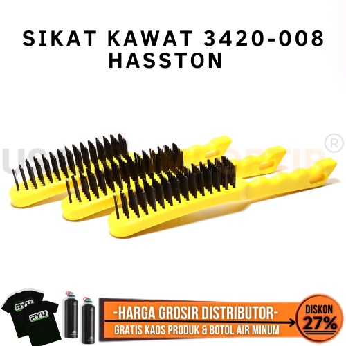 Sikat Kawat Hasston 3420-008 Hasston Prohex Sikat 3 Pcs Sikat Kawat Sikat Nylon Sikat Kuningan Mini 