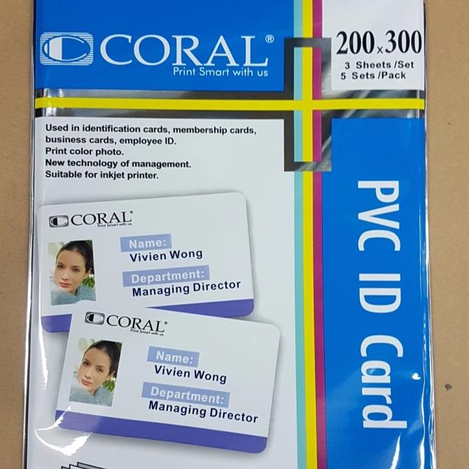 

(:(:(:(] KERTAS PVC Id CARD 200X300 CORAL ORIGINAL