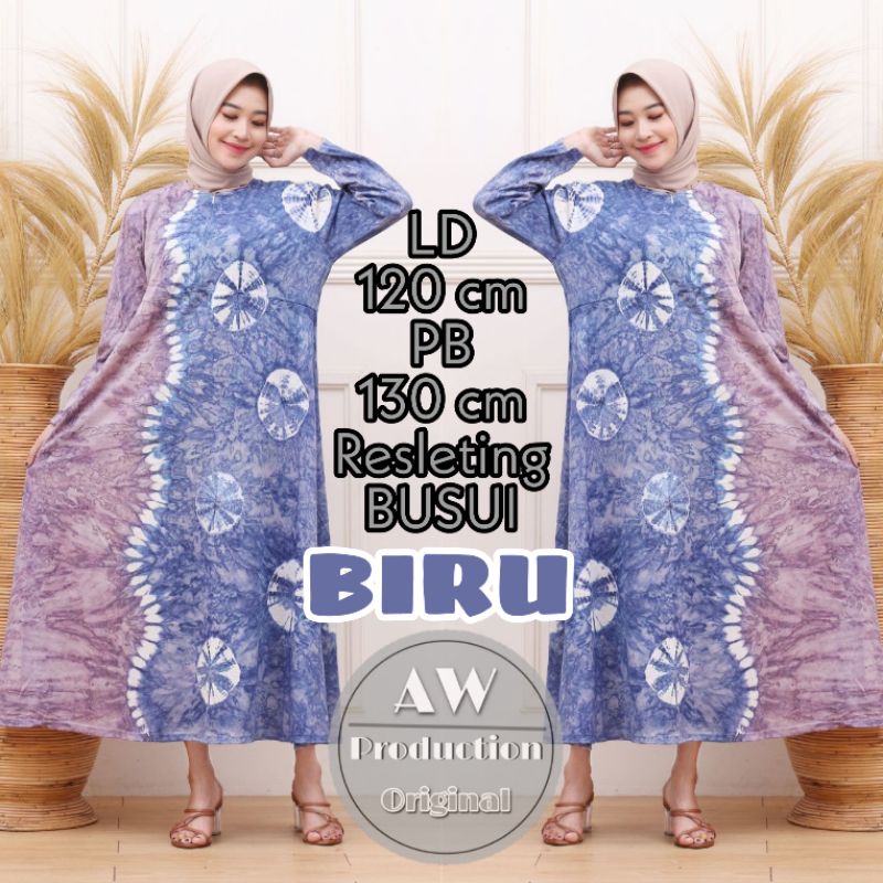 DRESS KAOS JUMBO KEKINIAN AUREL PANJANG SEMATAKAKI BUSUI BUMIL LENGAN PANJANG BATIK PEKALONGAN