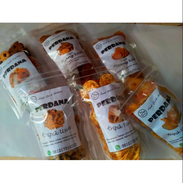

Keripik usus, tempe, singkong 7000