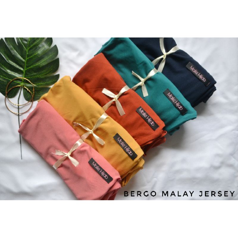 READY - Hijab Bergo Malay Jersey Premium Malie Instan Murah / Khimar Jihan (MJ)-4