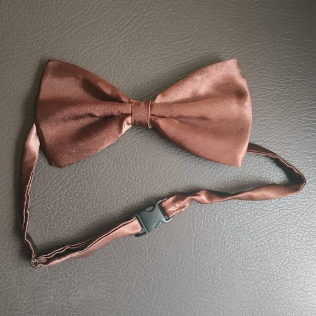 Dasi Kupu Polos COKLAT Pita Instan Kupu2 Pria Slim bowtie Brown Pengantin Wedding Set Satin KupuKupu