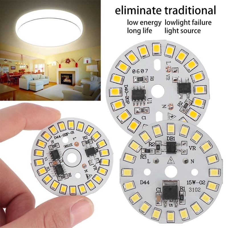 DIY Lampu LED Bulb SMD 9W AC220V Input SMART IC Putih LED Bean