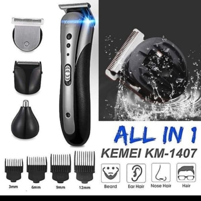CLIPPER KEMEI KM-1407 ALAT MESIN CUKUR RAMBUT / KUMIS / JENGGOT KM1407 ORIGINAL
