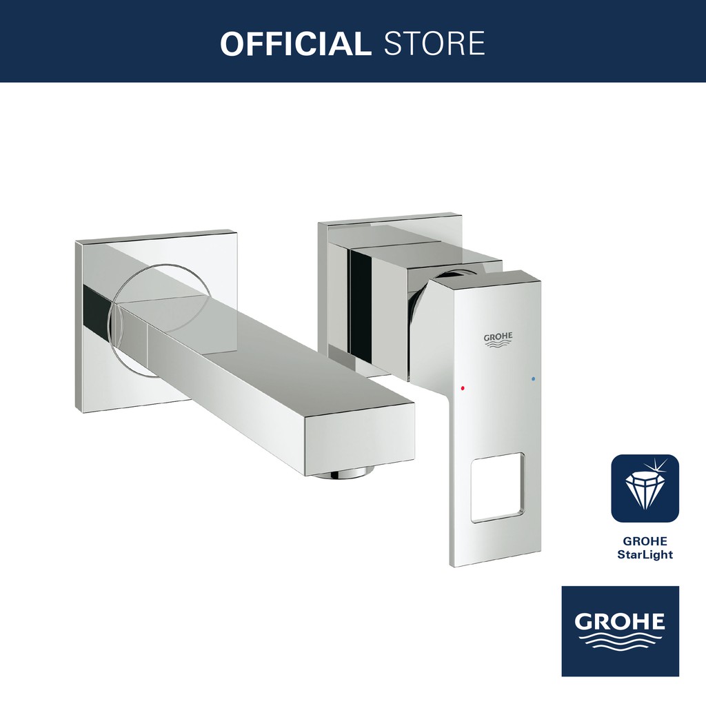 

GROHE Eurocube Two-Hole Basin Mixer S-Size CP (19895000)