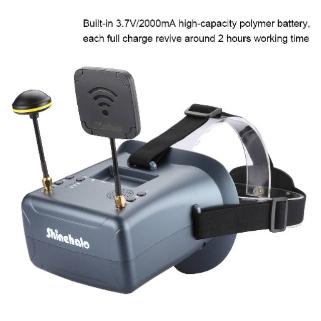 SHINEHALO LS008D Diversity FPV GOOGLES with DVR eachine EV800 upgrade