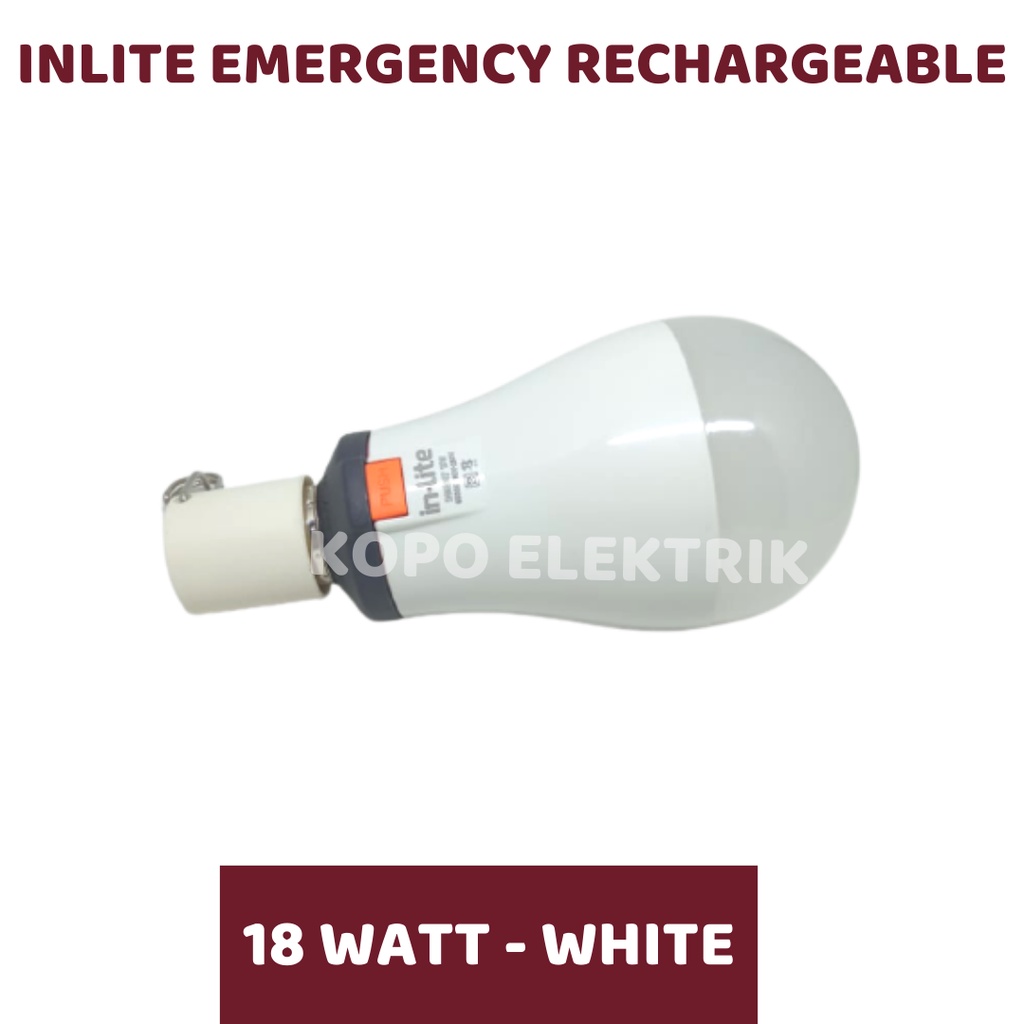 Inlite Emergency Series Rechargeable - 18 Watt - White