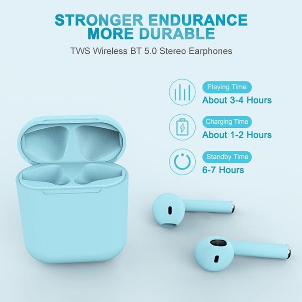 Blutooth headset inpods 12 TWS Wireless Earphone Bluetooth 5.0 Warna Macaron inPods12